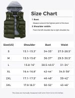 Wantdo Women's Quilted Puffer Vest Thicken Warm Winter Coat with Removable Hood - Image 7